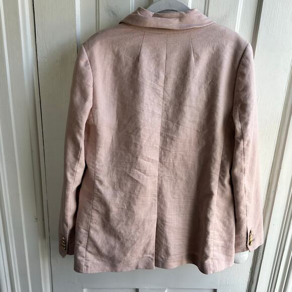 J. Crew Bristol Blazer in Stretch Linen Blend Pale Pink - Picture 7 of 10